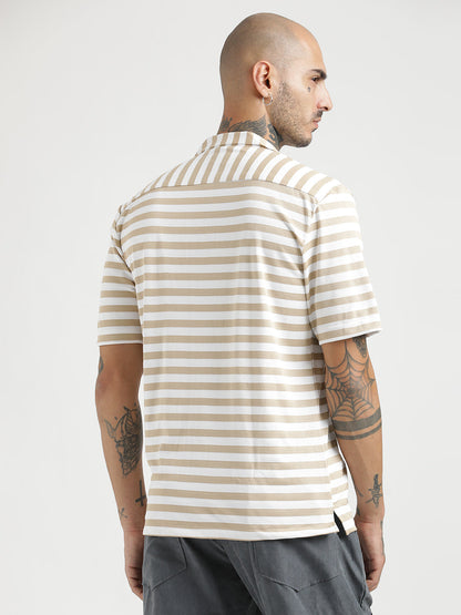 Relaxed Knit Shirt Beige