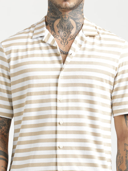 Relaxed Knit Shirt Beige