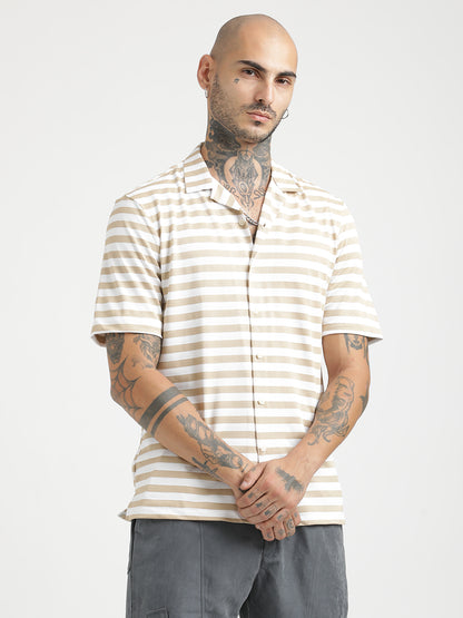 Relaxed Knit Shirt Beige