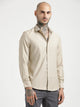 Textured Poly Shirt with Structured Finish Cream