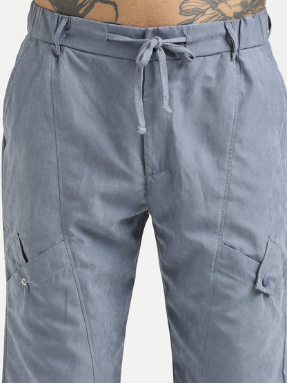 Velvet Cargo Trousers Blue