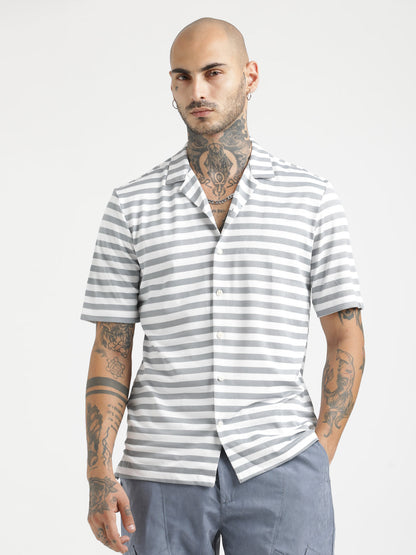 Relaxed Knit Shirt Grey