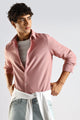 Textured Poly Knit Shirt Pink