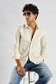 Textured Cotton Shirt Cream