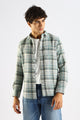Cotton Blend Checked Shirt Lt Green