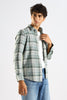 Cotton Blend Checked Shirt Lt Green