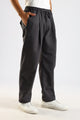 Cotton Blend Drawcord Trousers Grey