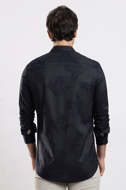 Glitter Print Shirt Navy