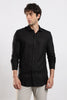 Slim Fit Striped Glitter Shirt Black