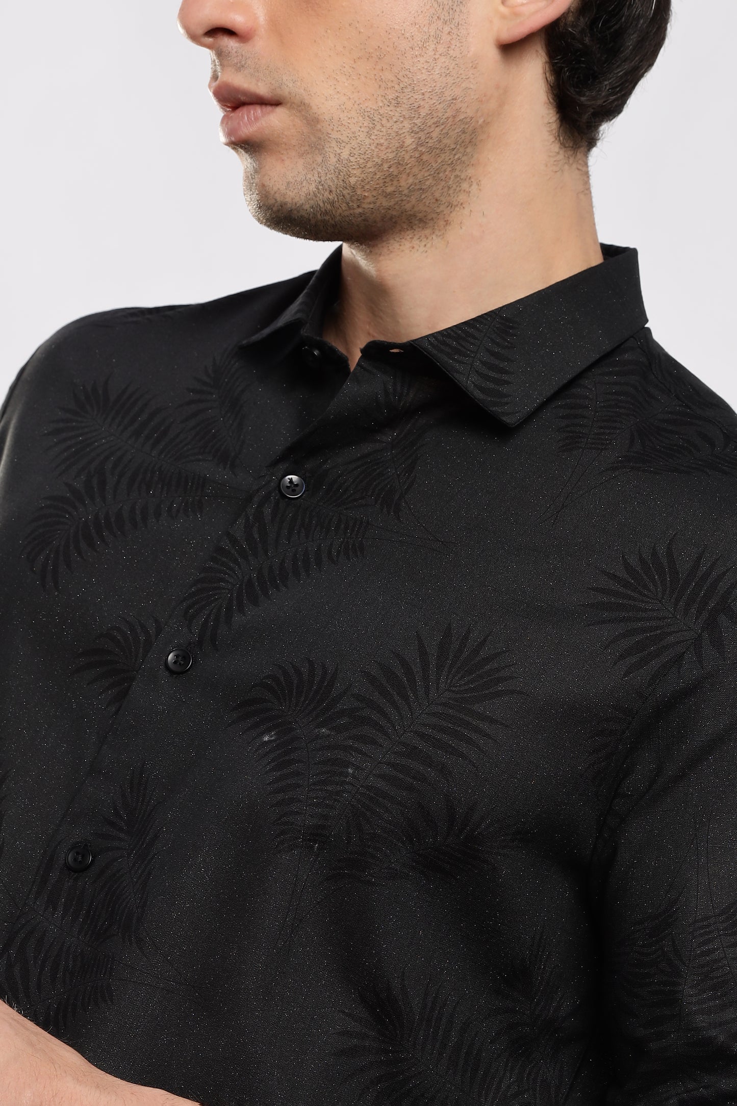 Glitter Print Shirt Black 2