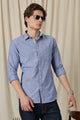 Linen Solid Casual Shirt Dark Blue