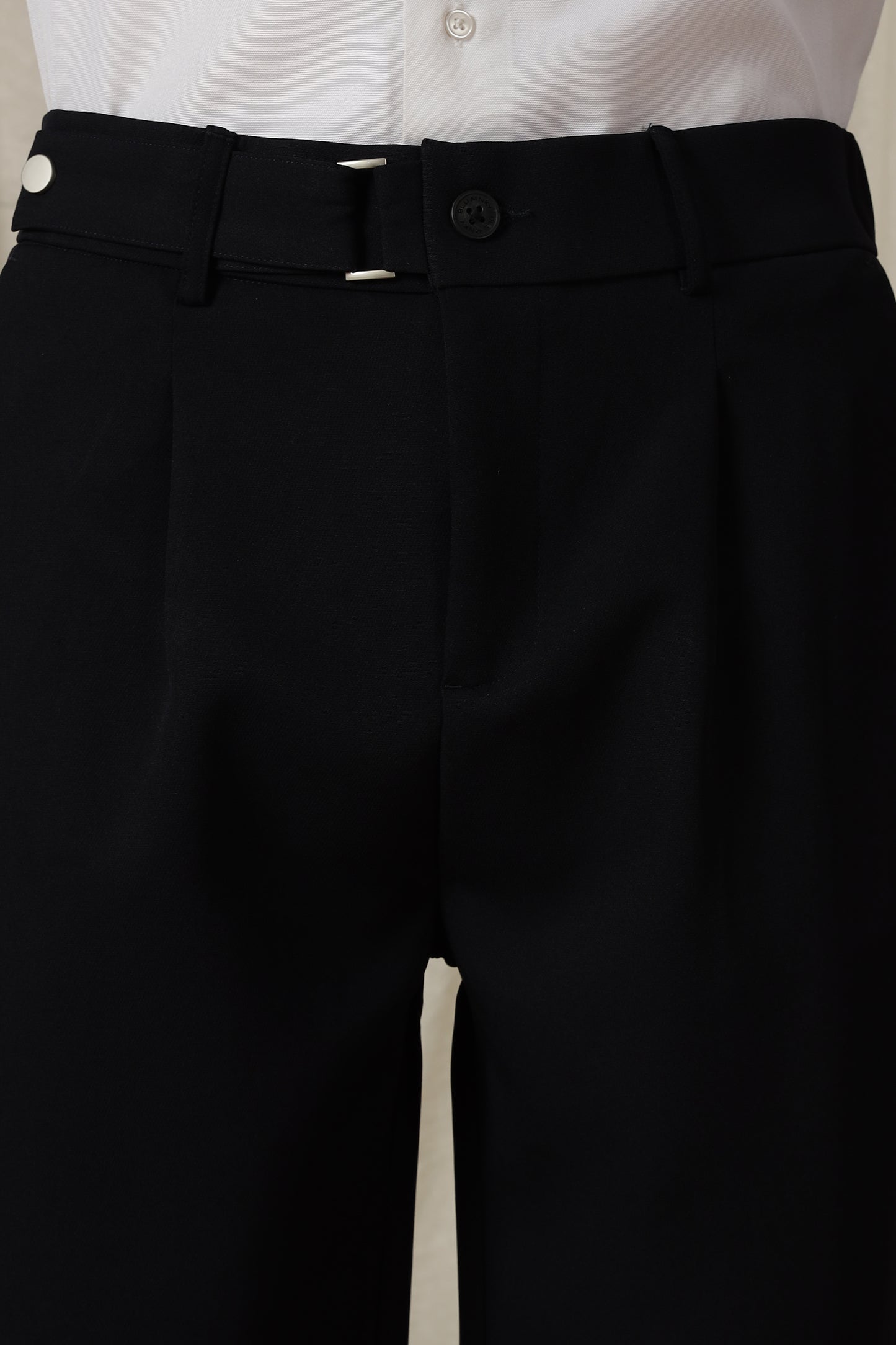 Loose Fit Trousers with Adjustable Waist Navy