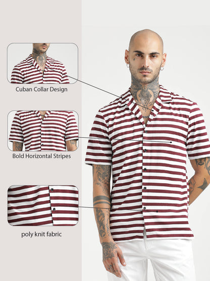 Relaxed Knit Shirt Maroon