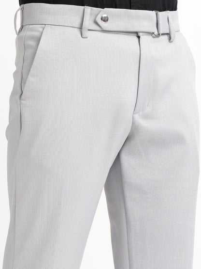Textured Slim Fit Trousers Lt grey