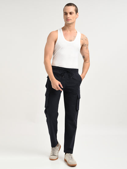 Cotton Cargo Trousers Navy