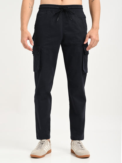 Cotton Cargo Trousers Navy