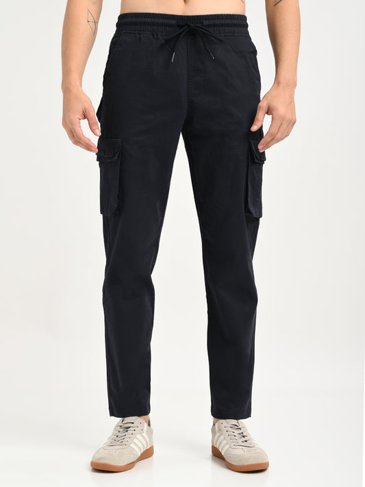 Cotton Cargo Trousers Navy