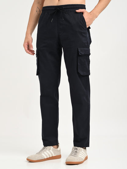 Cotton Cargo Trousers Navy