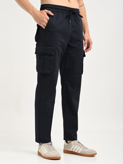 Cotton Cargo Trousers Navy
