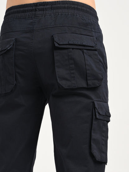 Cotton Cargo Trousers Navy