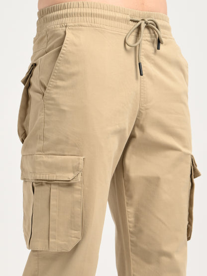 Cotton Cargo Trousers Beige