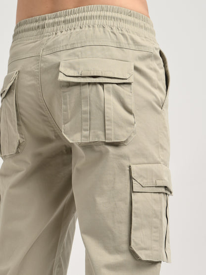 Cotton Cargo Trousers Lt Green