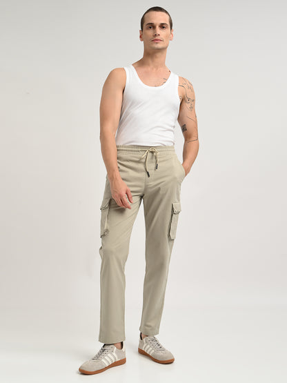 Cotton Cargo Trousers Lt Green