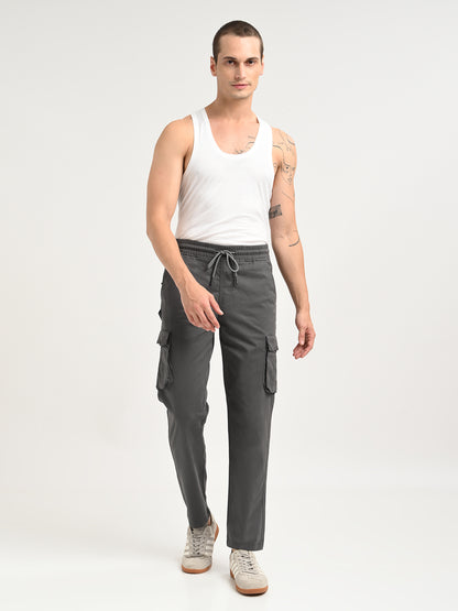 Cotton Cargo Trousers Dk Grey