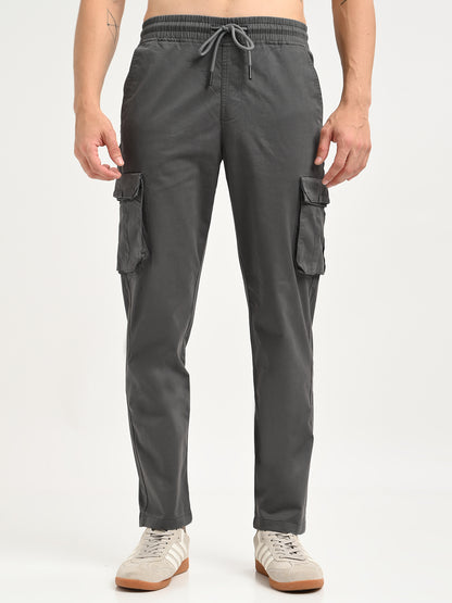 Cotton Cargo Trousers Dk Grey