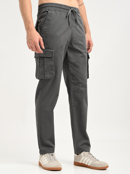 Cotton Cargo Trousers Dk Grey