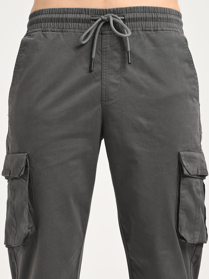 Cotton Cargo Trousers Dk Grey