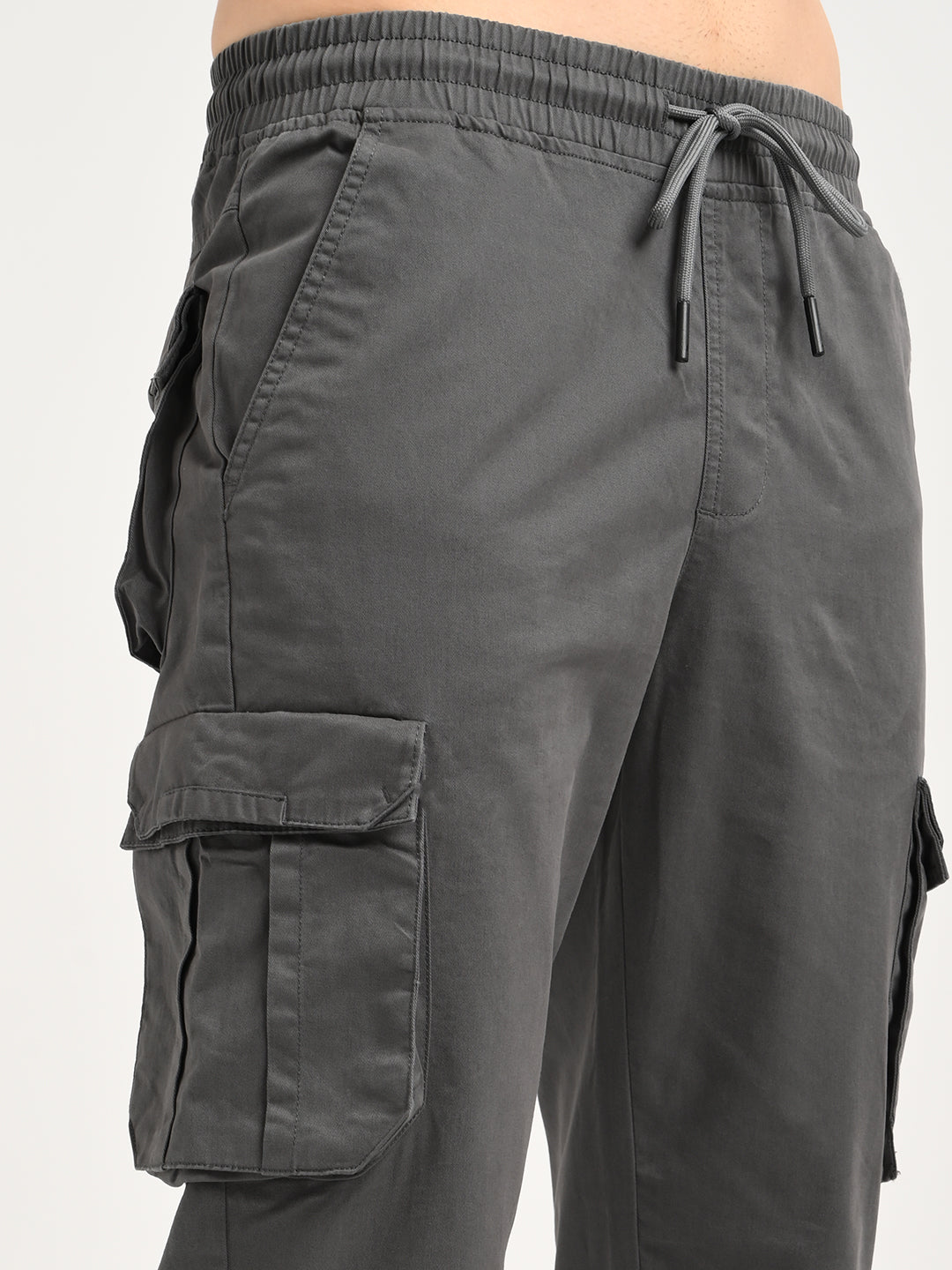 Cotton Cargo Trousers Dk Grey