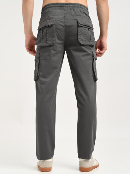 Cotton Cargo Trousers Dk Grey