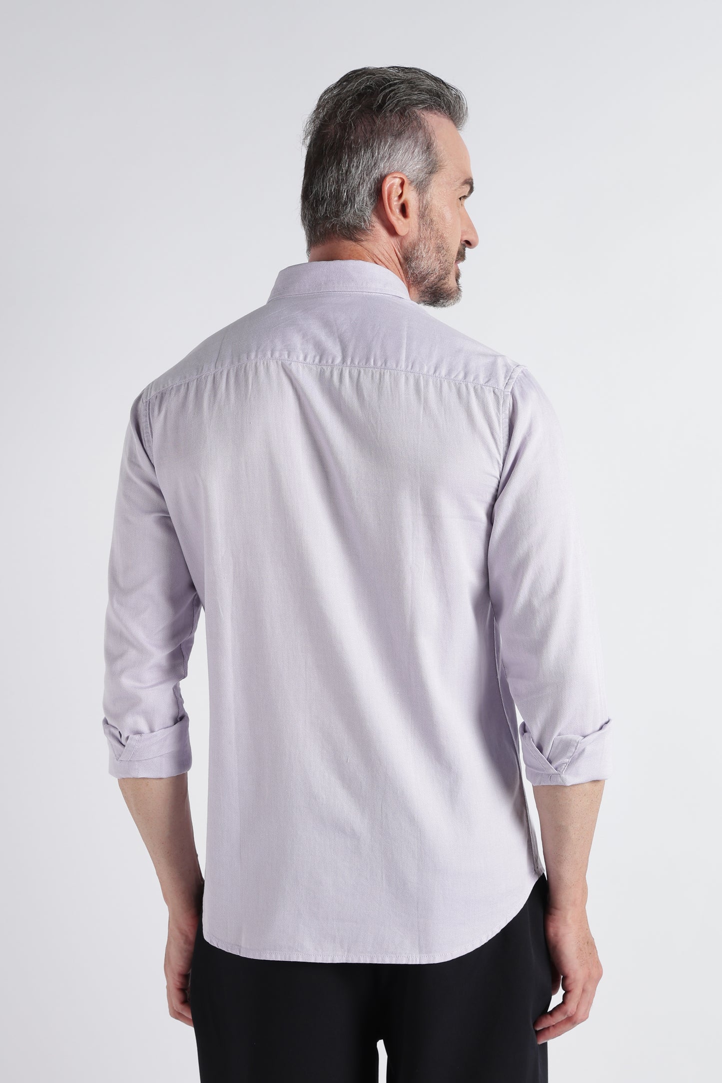 Lavender Solid Shirt - Slim Fit Casual