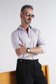 Lavender Solid Shirt - Slim Fit Casual