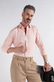 Peach Solid Shirt - Slim Fit Casual