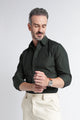 Dark Green Solid Shirt - Slim Fit Casual