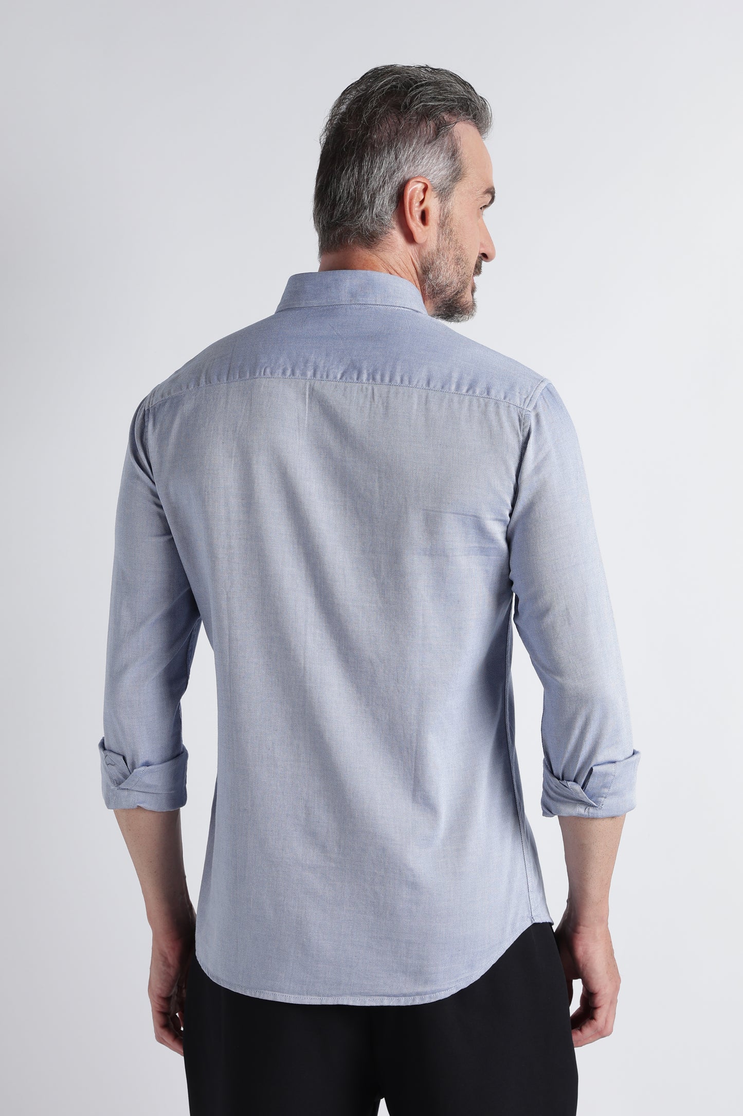Royal Blue Solid Shirt - Slim Fit Casual