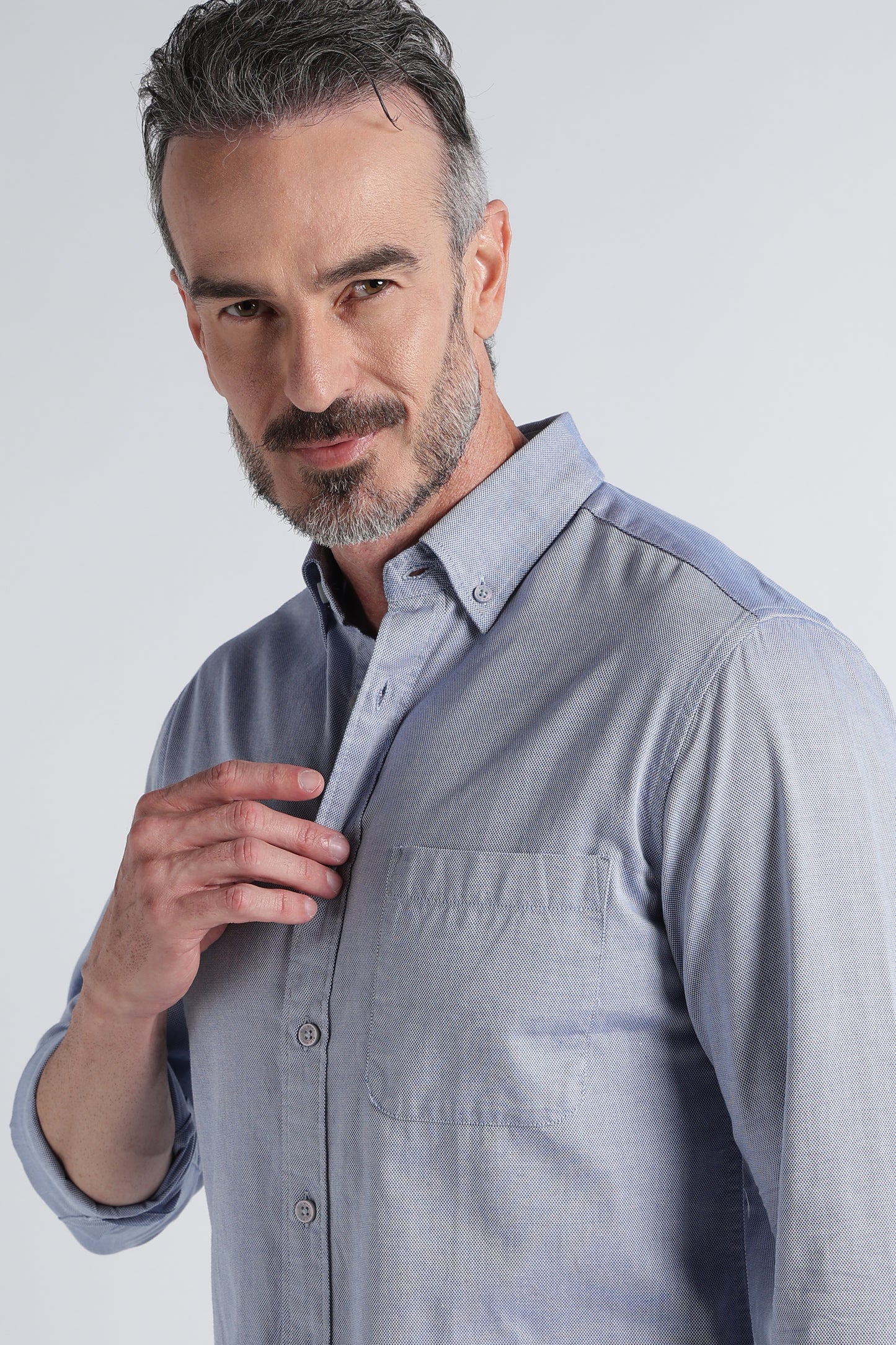 Royal Blue Solid Shirt - Slim Fit Casual