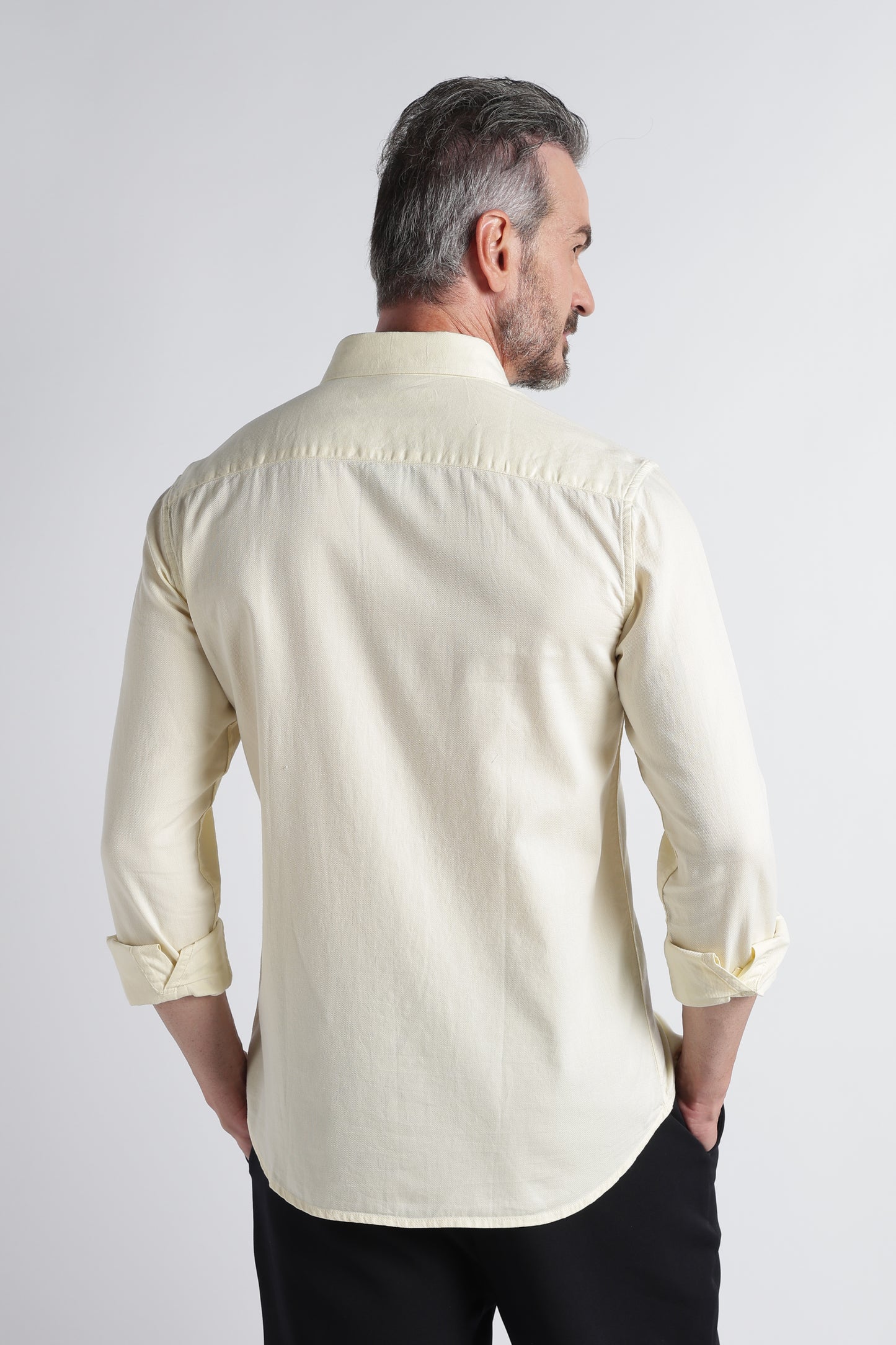 Yellow Solid Shirt - Slim Fit Casual