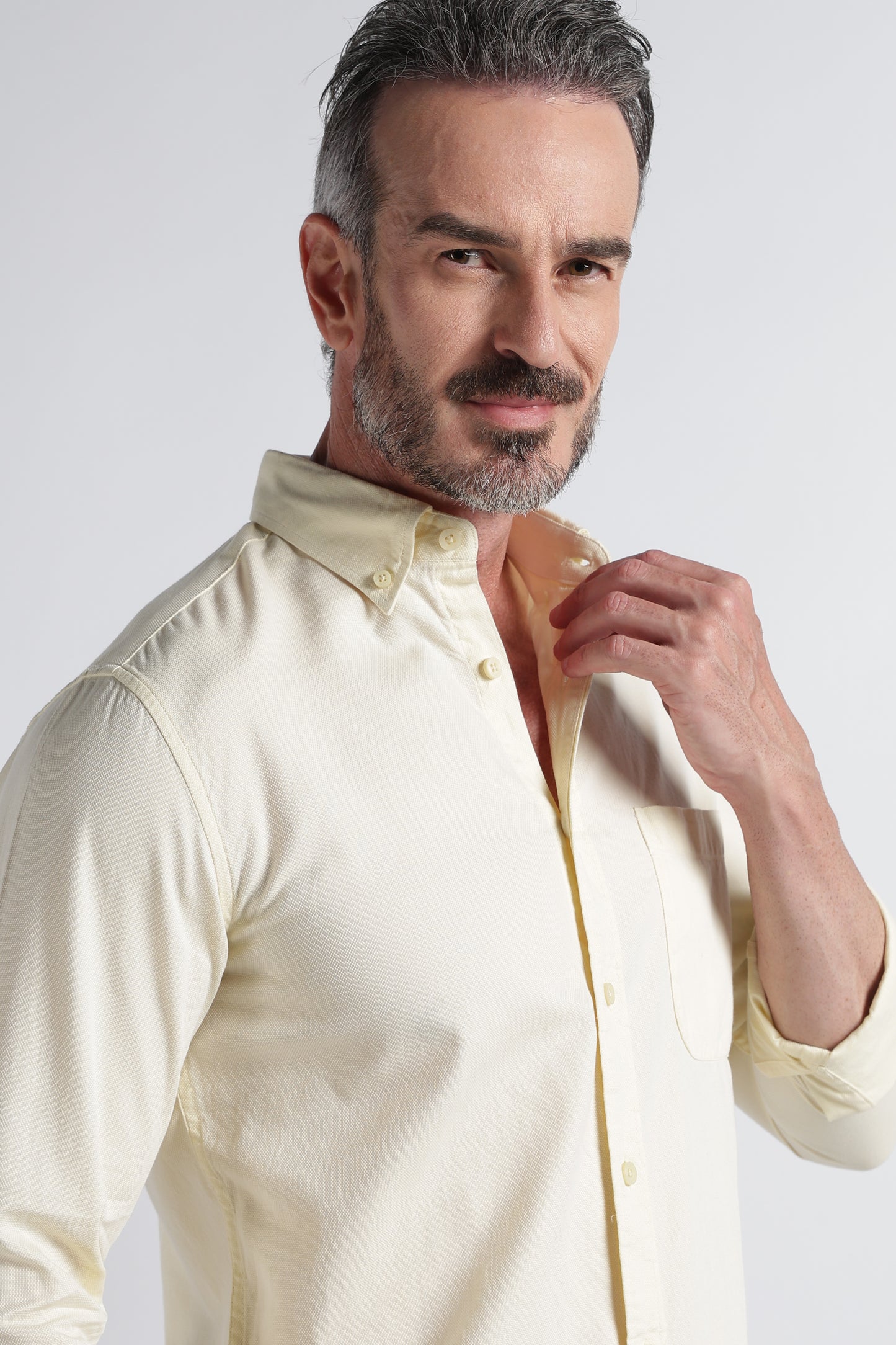 Yellow Solid Shirt - Slim Fit Casual