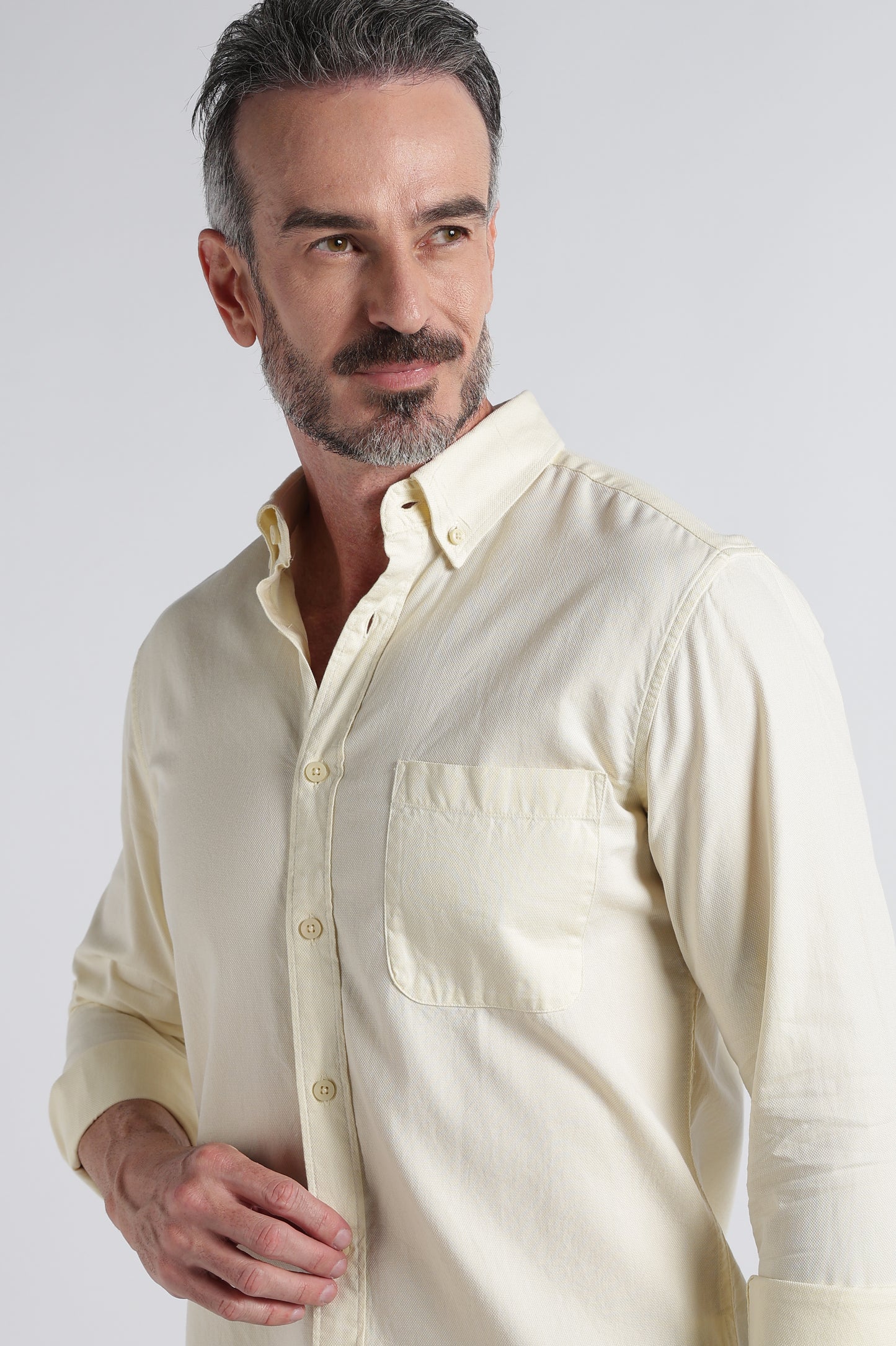 Yellow Solid Shirt - Slim Fit Casual