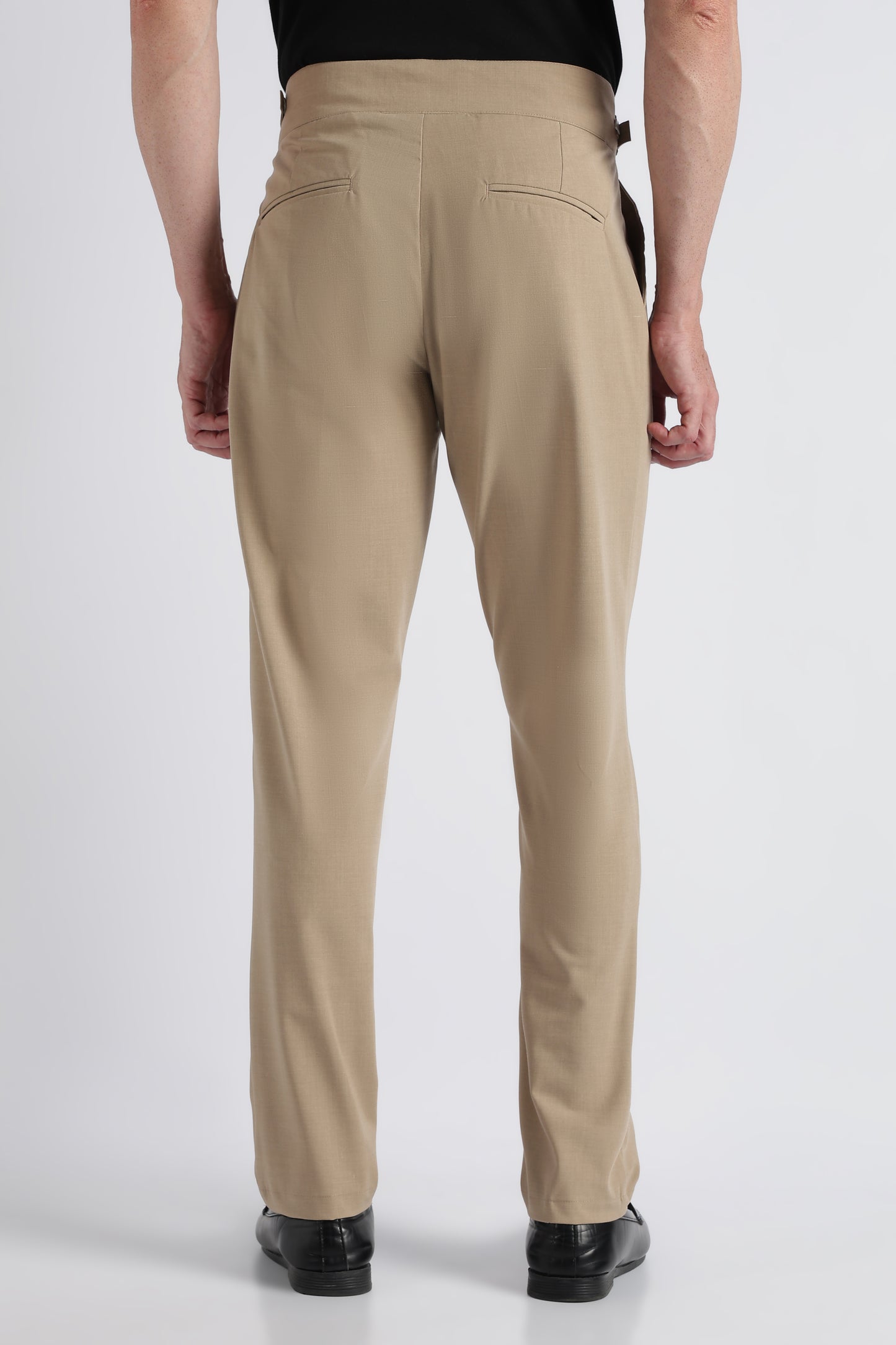 Beige Classic Gurkha Trousers - Slim Fit