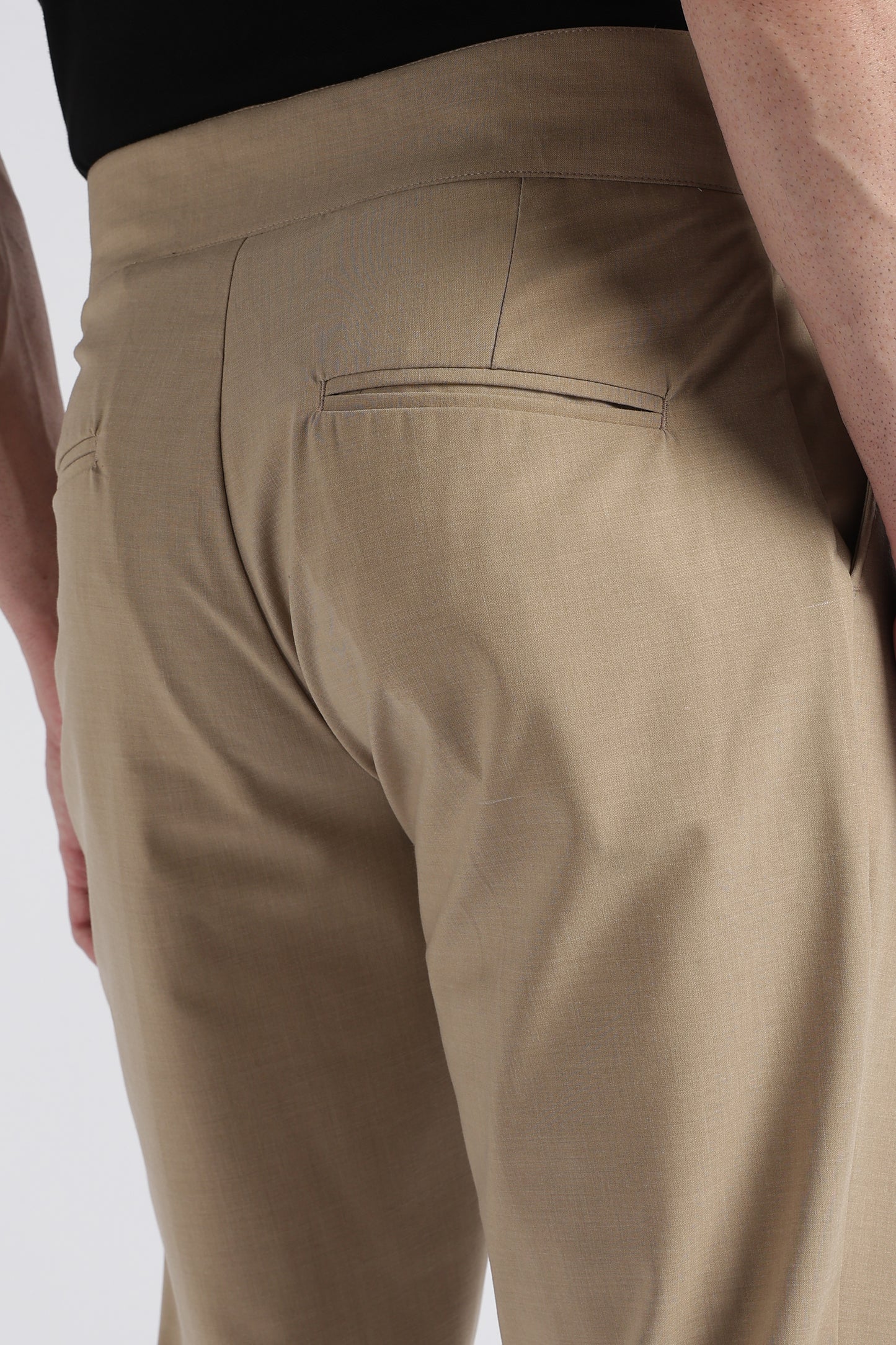 Beige Classic Gurkha Trousers - Slim Fit