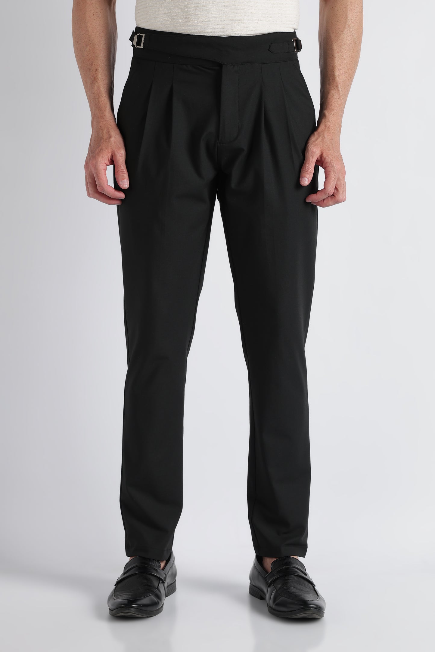 Black Classic Gurkha Trousers - Slim Fit