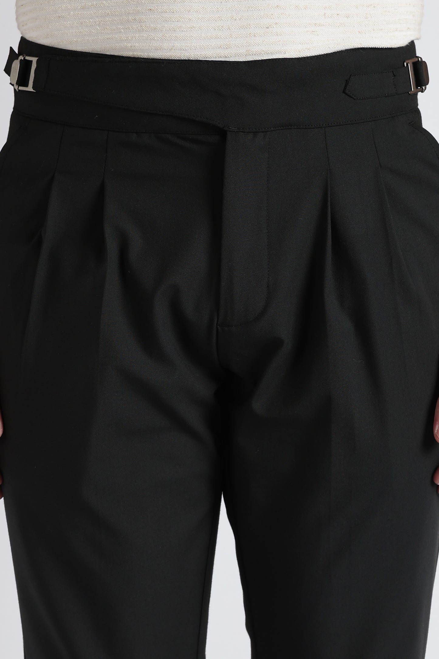 Black Classic Gurkha Trousers - Slim Fit