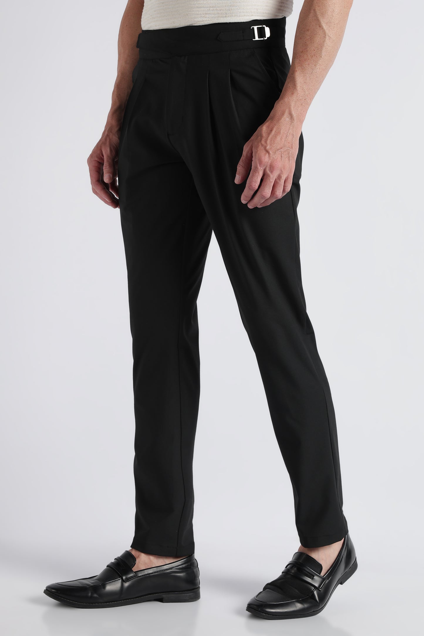 Black Classic Gurkha Trousers - Slim Fit