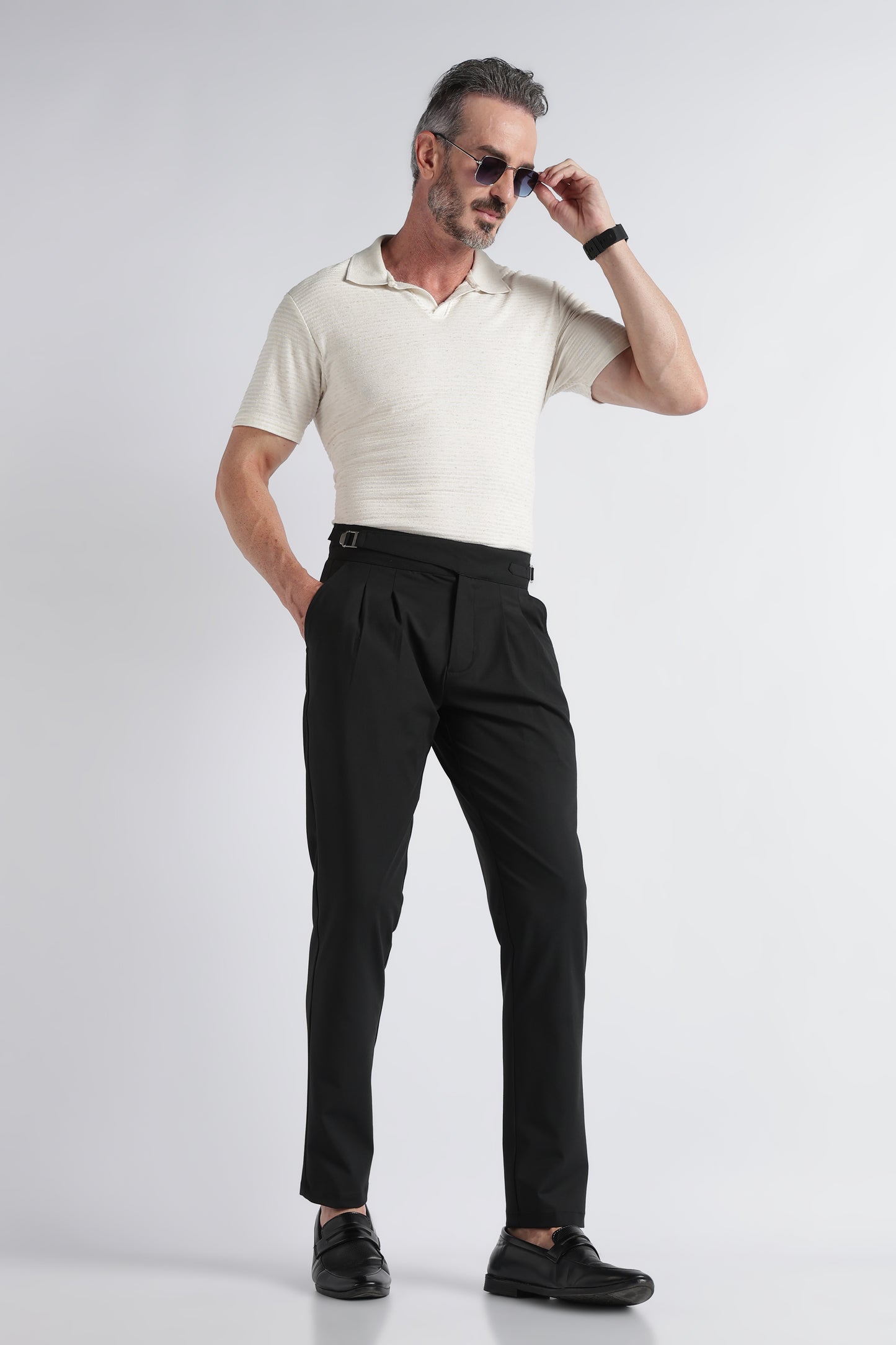 Black Classic Gurkha Trousers - Slim Fit