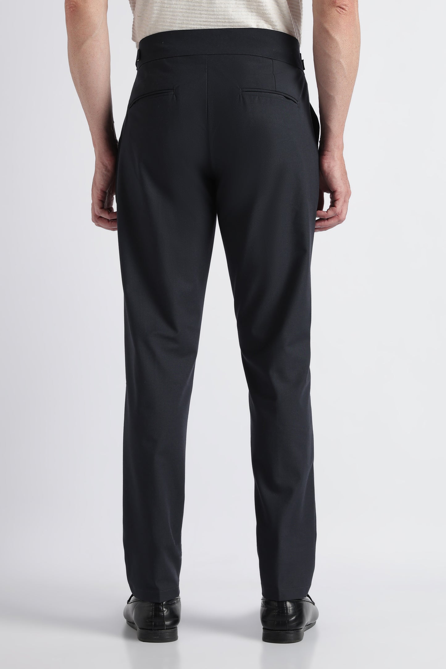 Navy Classic Gurkha Trousers - Slim Fit
