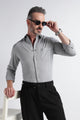 Grey Solid Shirt - Slim Fit Casual